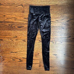 Athleta Black Velour Leggings